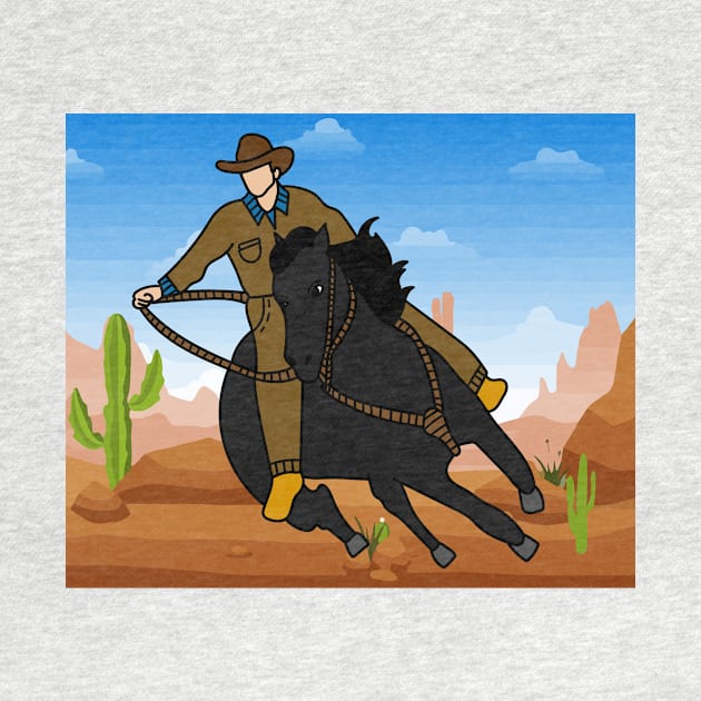 Rodeo Riding On A Horse by flofin